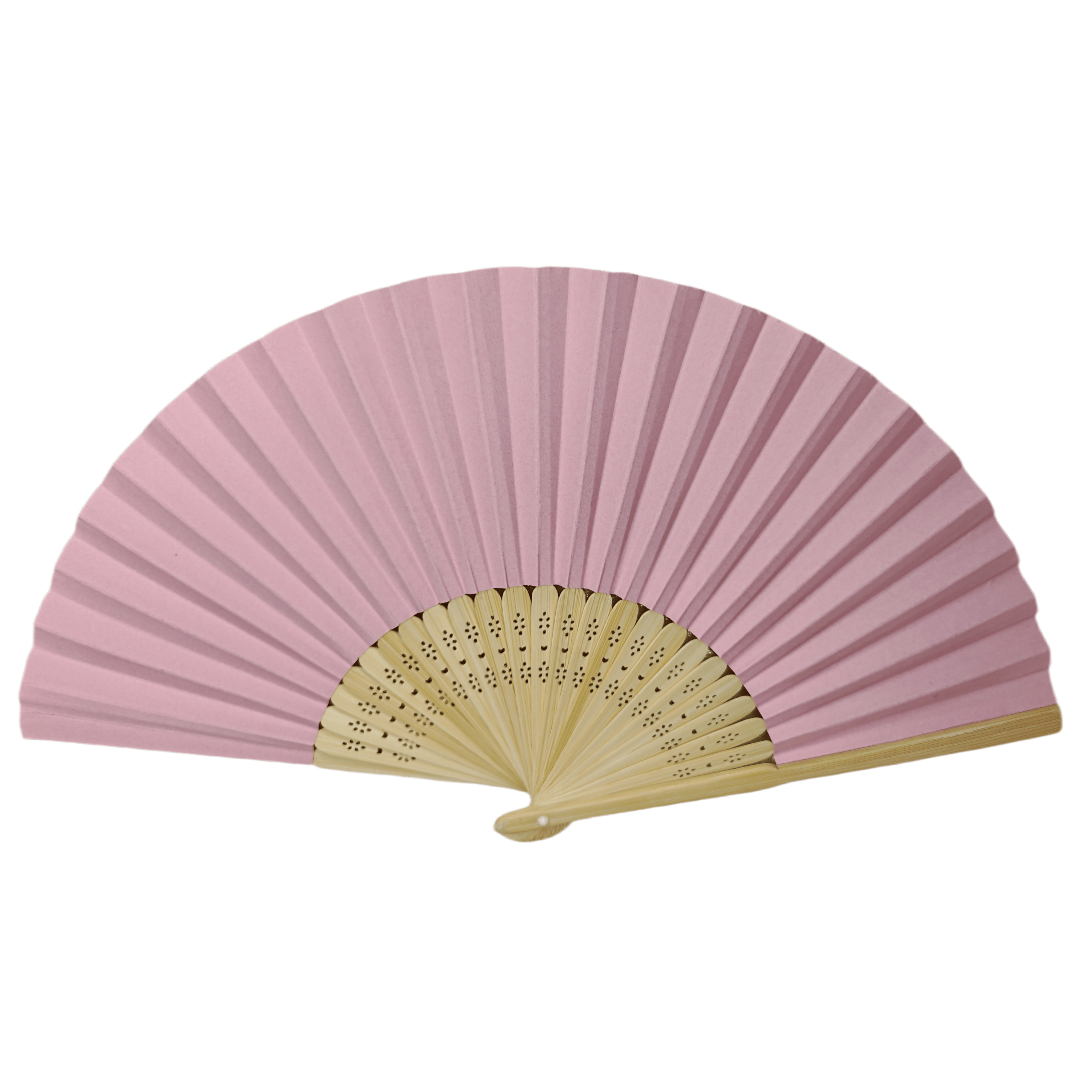 Leque de Mão de Bambu com Papel de Cor Lisa – Leque Dobrável Clássico para Lembranças de Casamento, Artesanato DIY e Brindes em Lote para Eventos