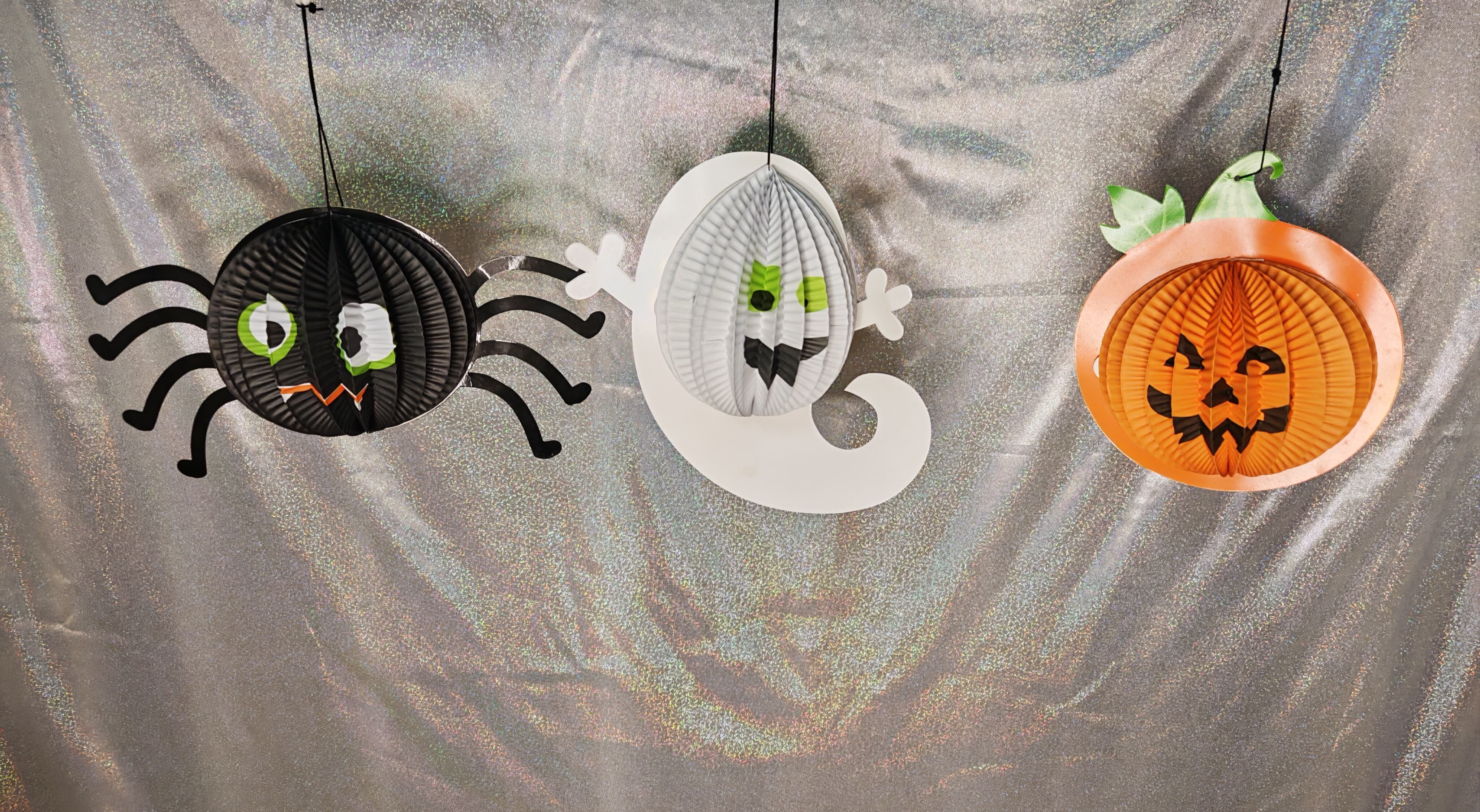 Halloween Decorative Paper Lantern Set of 3 – Spider, Ghost, and Pumpkin for Party & Festival Decor.jpg