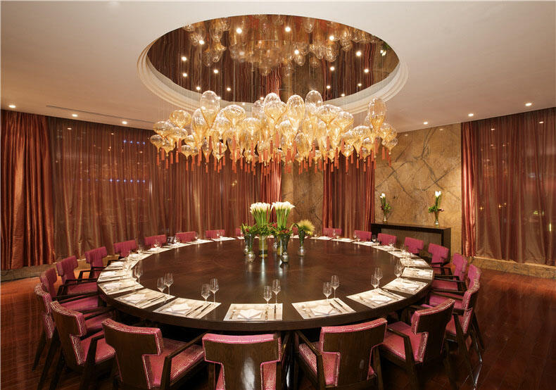 Custom Hotel Decoration Glass Gourd Pendant Light Free Design Luxury Chandelier