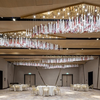 Lustres décoratifs pour salles de mariage, lustres modernes en verre, luminaires d’art, lustres en cristal pour hôtels, restaurants et escaliers