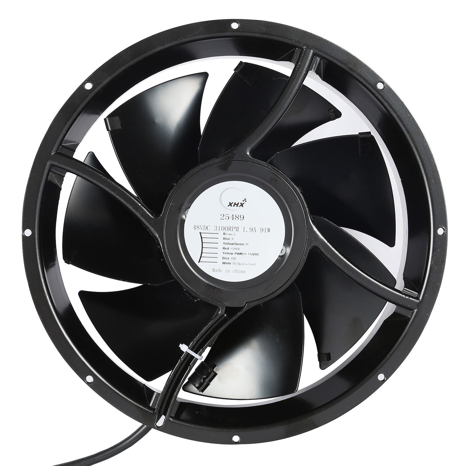 254*89 DC 24V 215mm axial fan with air duct 