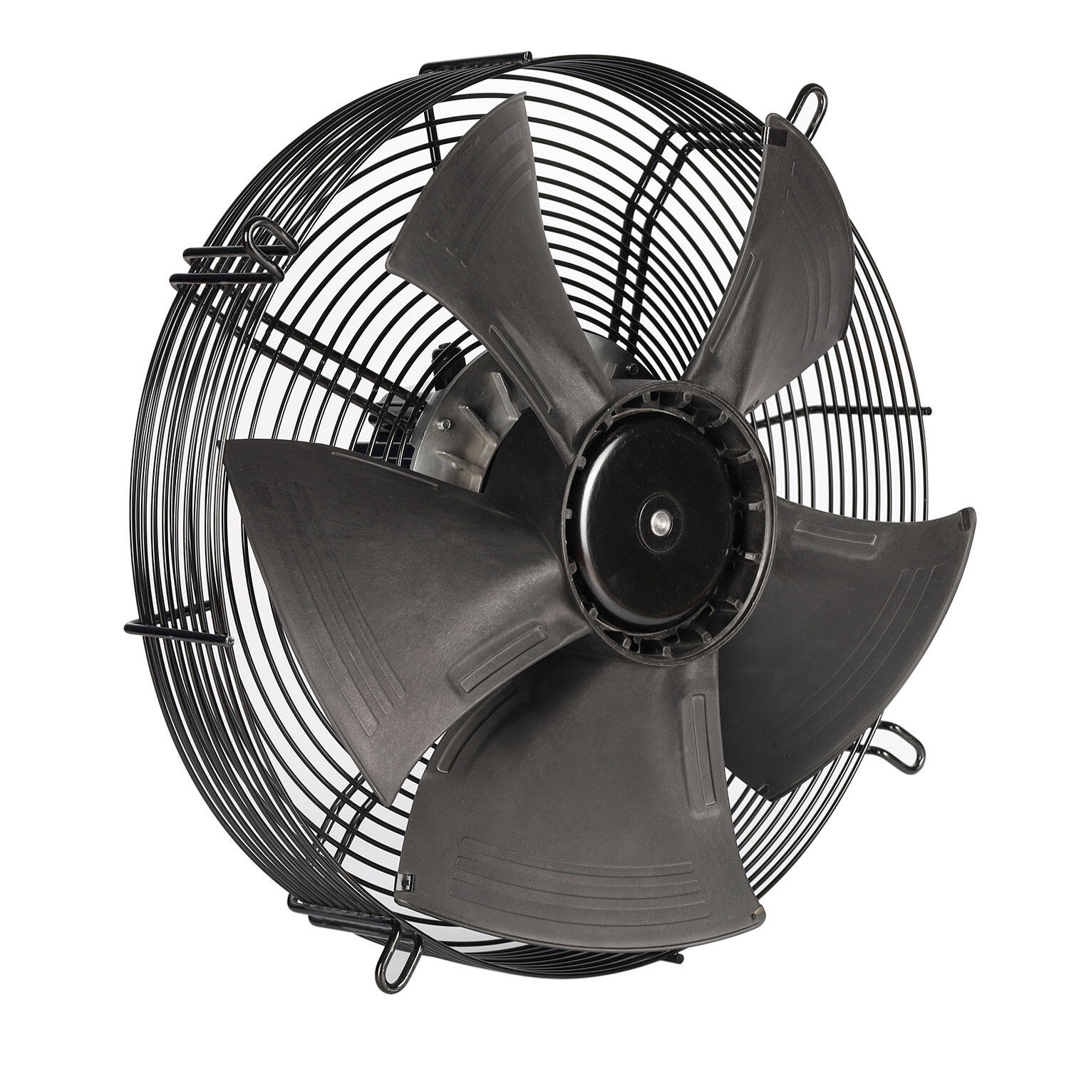 350mm EC 230V plastic impeller axial fan with guard grille