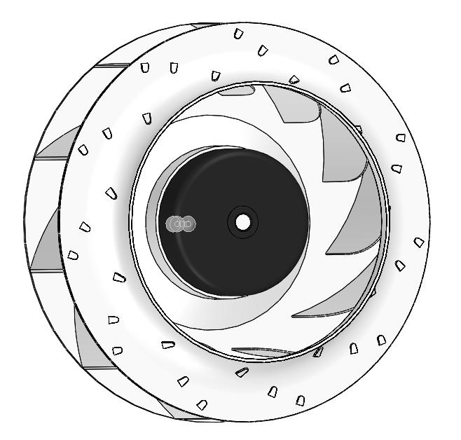 250mm EC 230V mental impeller backward curved centrifugal fan factory