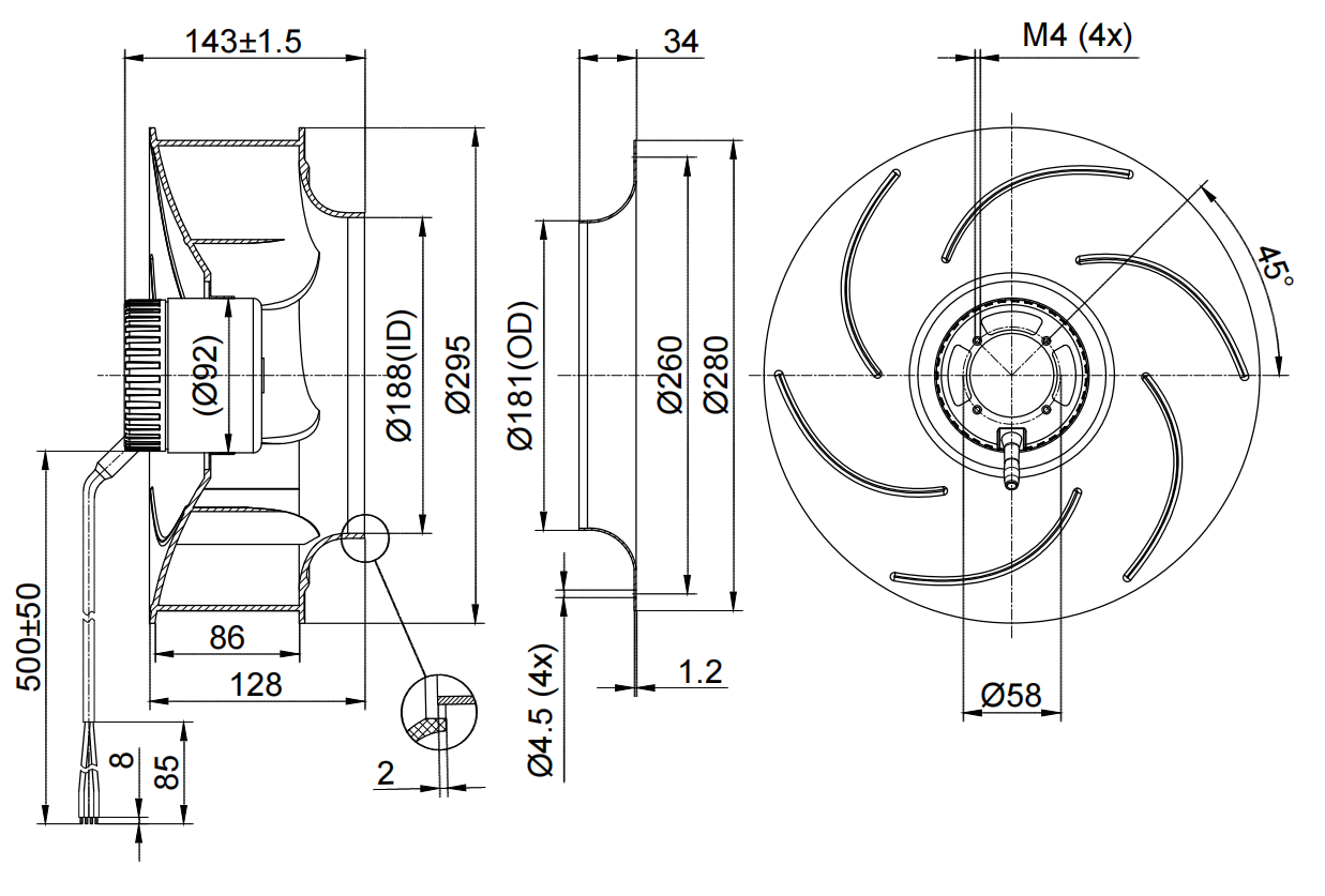 Product Dimensional Drawing