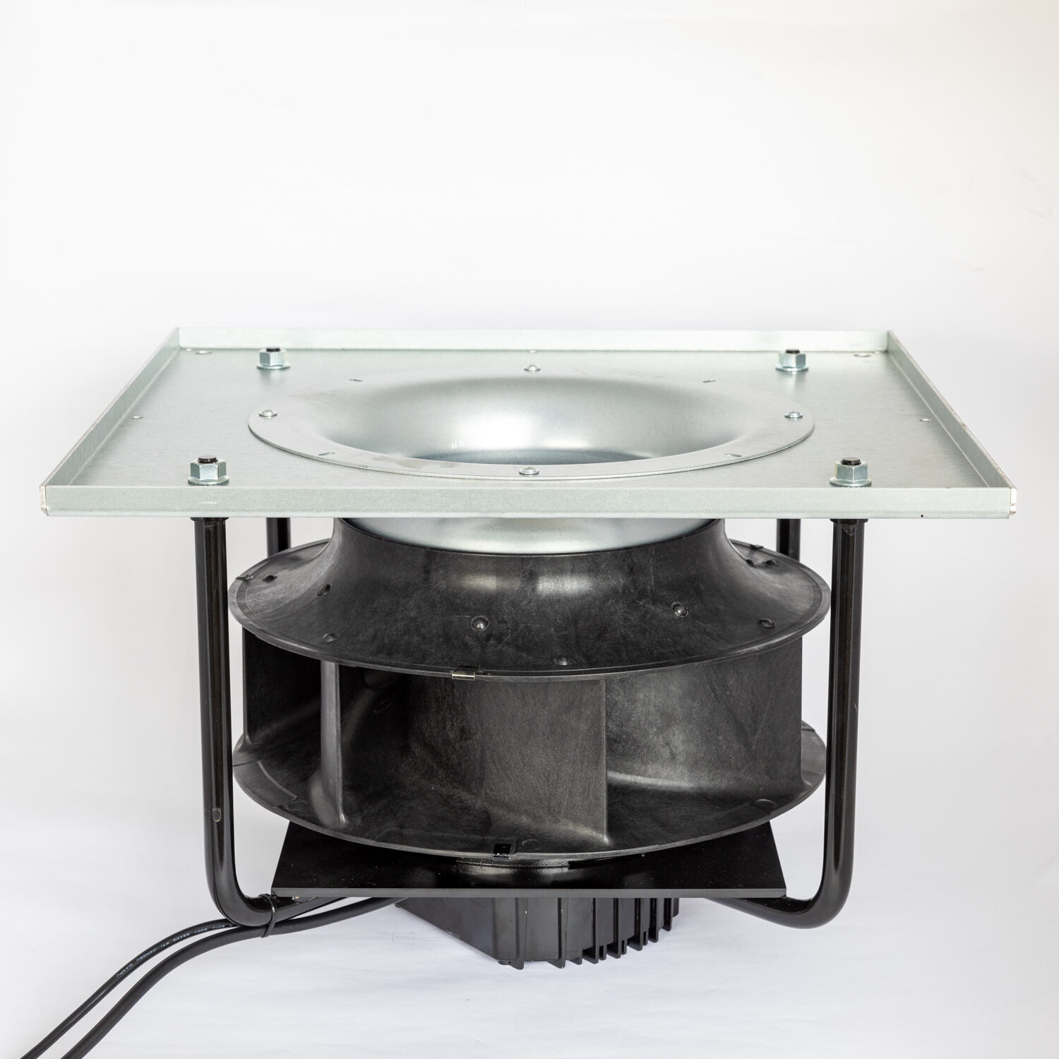 310mm EC 380V backward curved centrifugal fan with support bracket