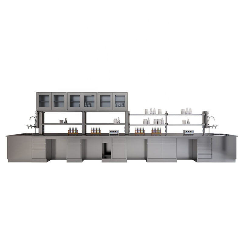 Modern Design Anti-microbico Stainless Steel Pathology Work Table Storage Work Station Laboratory Workbench with Top Shelf