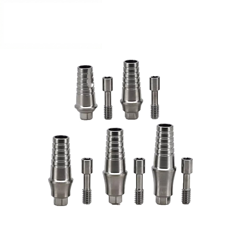 Componentis Abutmenti Dentalis Servitium OEM Fabrica Sinica Abutmentum Transmissionis Abutmentum Sanationis SLA Consumabilia Dentalia Usu ad Adin