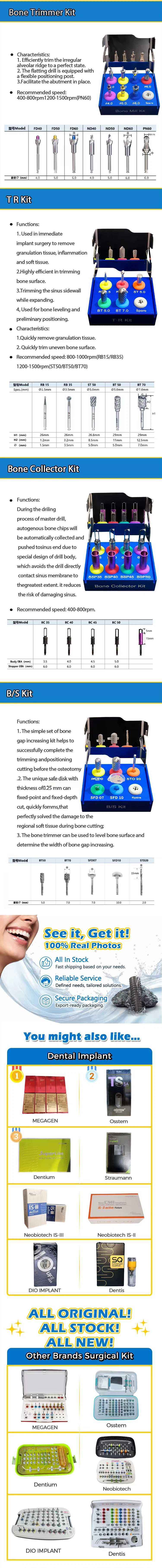 Original Dentem Kit Mini B/S Kit Dental Implant Bone Collector Kit for Dental Implant Surgery for Smoothing the Gums From Korea manufacture