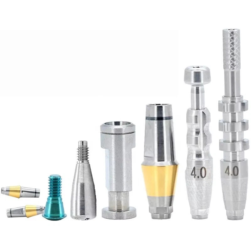 Abutmentum implantare angulare rectum cementabile, OEM, analogum implantarium, lucidum, Dentium Superline, Series Simplex, abutmentum cementabile Implantium