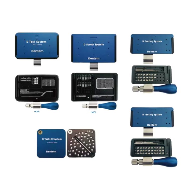 Dentem D Systema Tenting Dentale, Kit GBR pro Implantis Dentalibus, Manuale Instrumentum Chirurgicum Directivum, Vis Titanica, Instrumentum Chirurgicum Reutilizabile