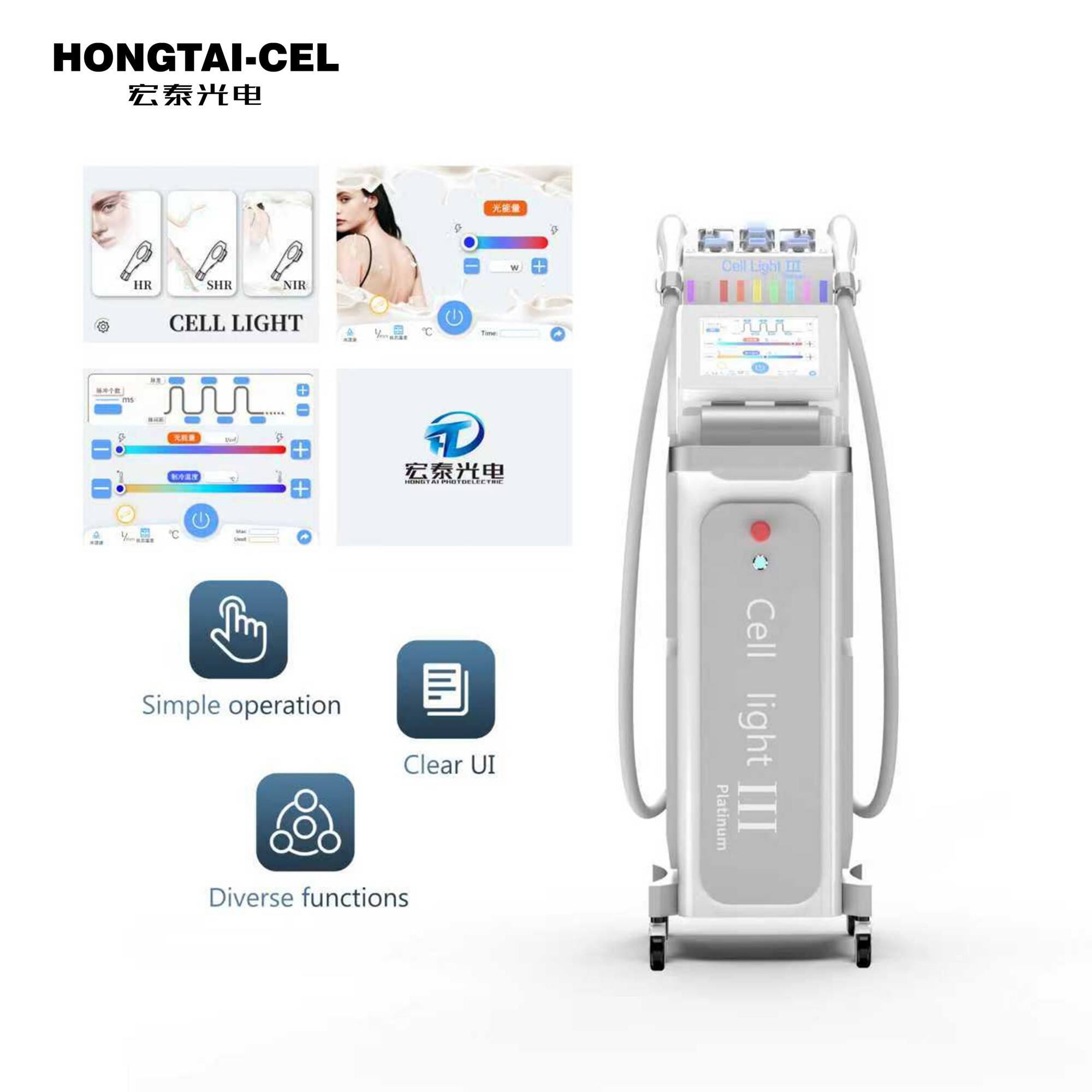 Dual Handle IPL & NIR Light Therapy Machine for Professional Whitening Rejuvenation Anti-Aging Salon Equipment