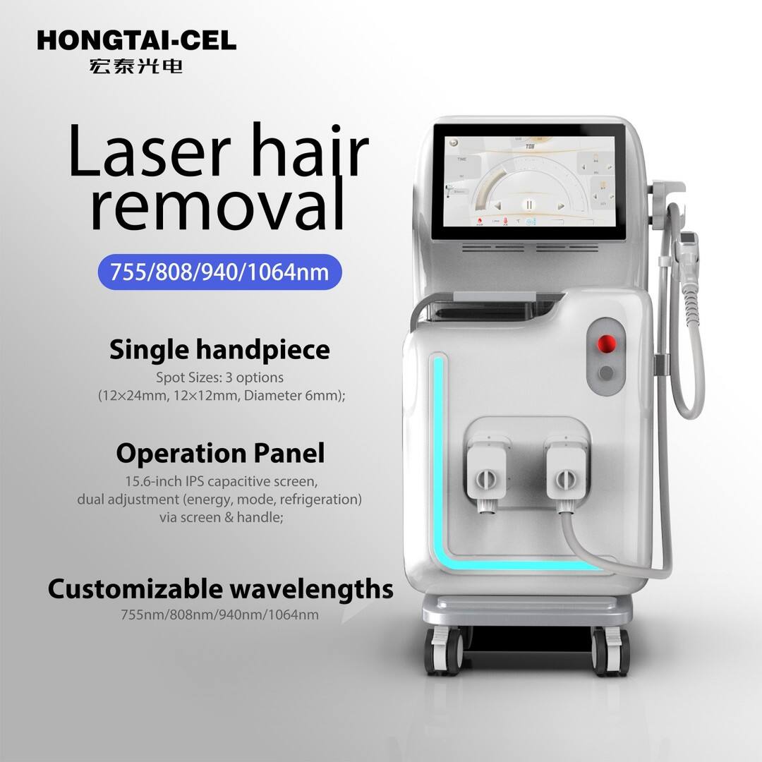 Professional T08 3-IN-1 810nm Diode Laser Hair Removal Machine Dual Handle 6/12×12/12×24mm Spot for Face Body Salon Equipment Customizable 755 808 1064nm