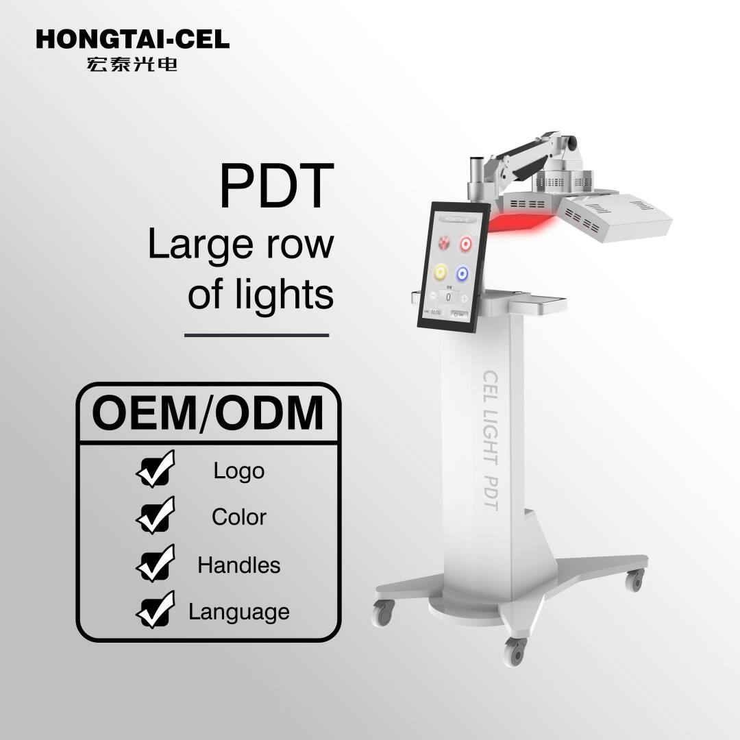HONGTAI CEL T03 Pure White PDT LED Light Therapy Machine 4-Spectral Infrared Red Blue Yellow for Salon Skin Rejuvenation
