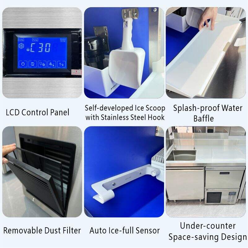 KF-100A(Y) Desktop Crescent Ice Maker 50kg/24h Air-cooling