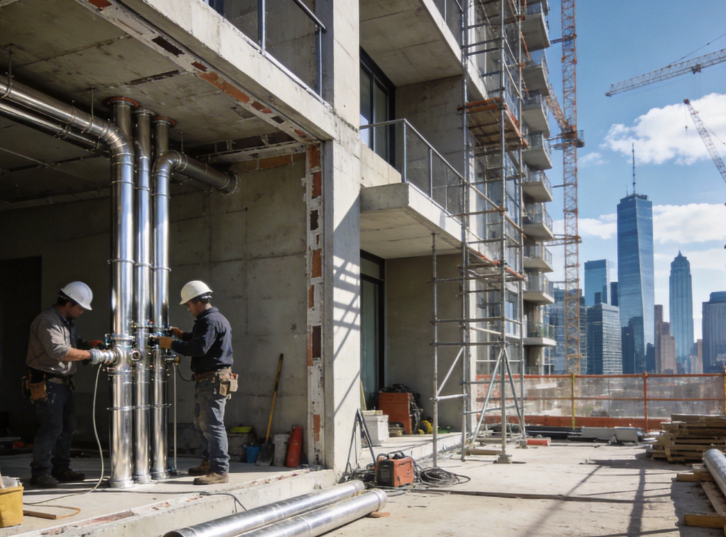 Premium Stainless Steel Piping System for Luxury Residential Complex