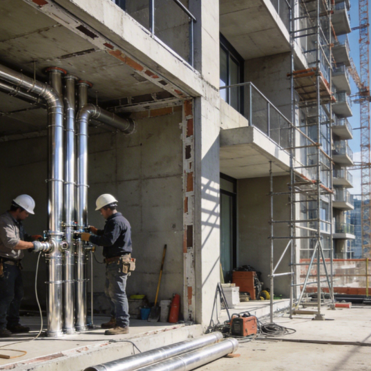 Premium Stainless Steel Piping System for Luxury Residential Complex