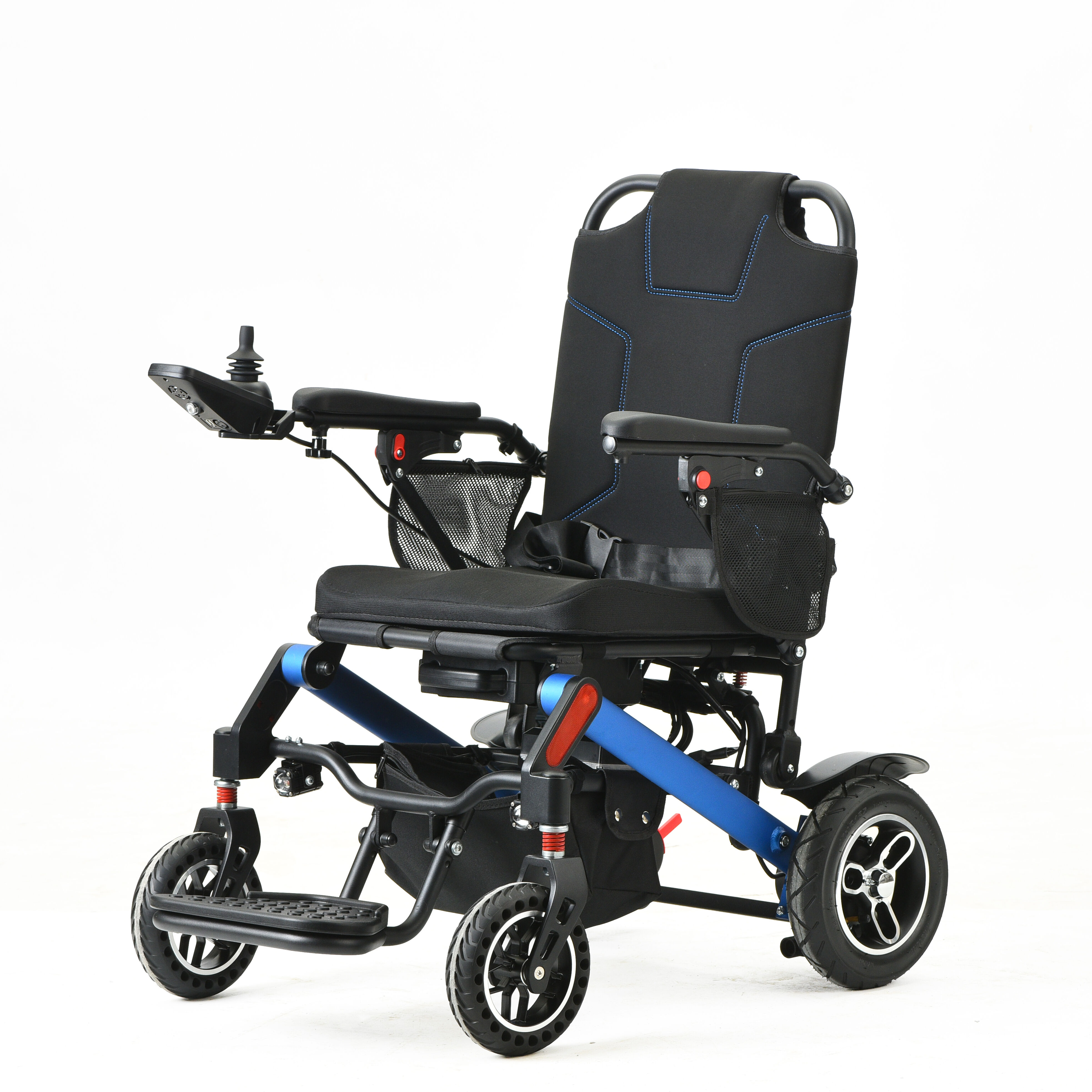 Front & Rear Light Portable Lightweight Foldable Aluminum Electric Wheelchair