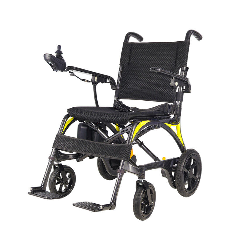 Portable Carbon Fiber 24V Lithium Battery 4 Wheel Electric Wheelchair