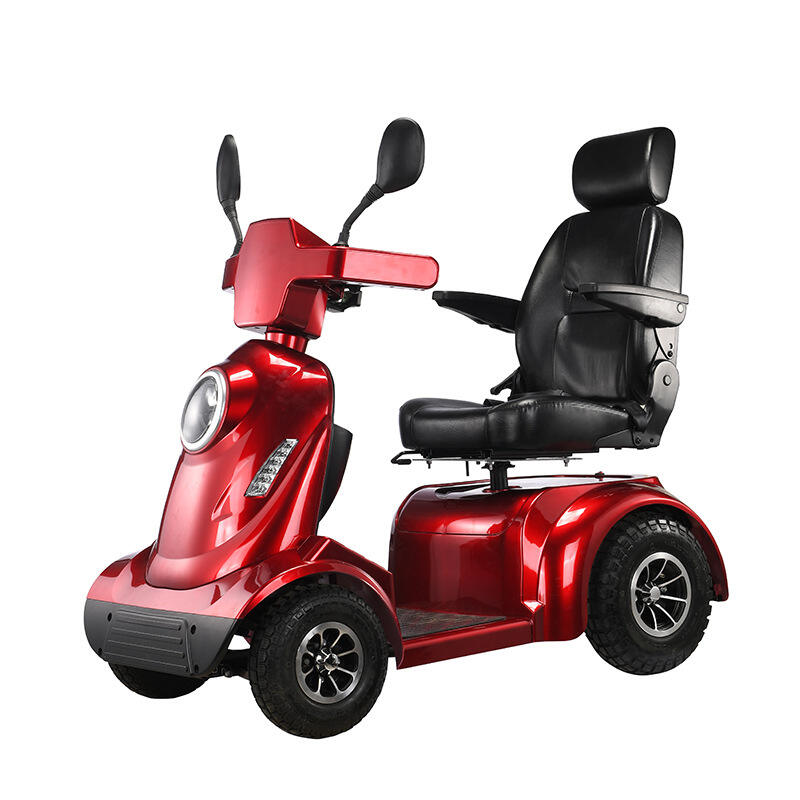 Red Four Wheel Electric Senior Mobility Scooter