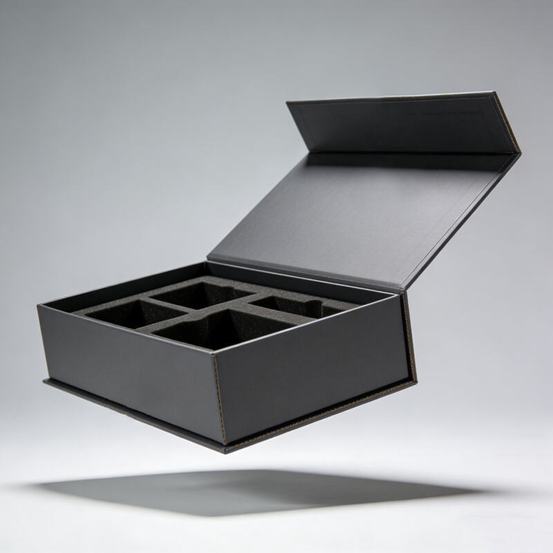 Luxury magnetic gift box customized with hot foil stamp for clothing brands and fashion accessories
