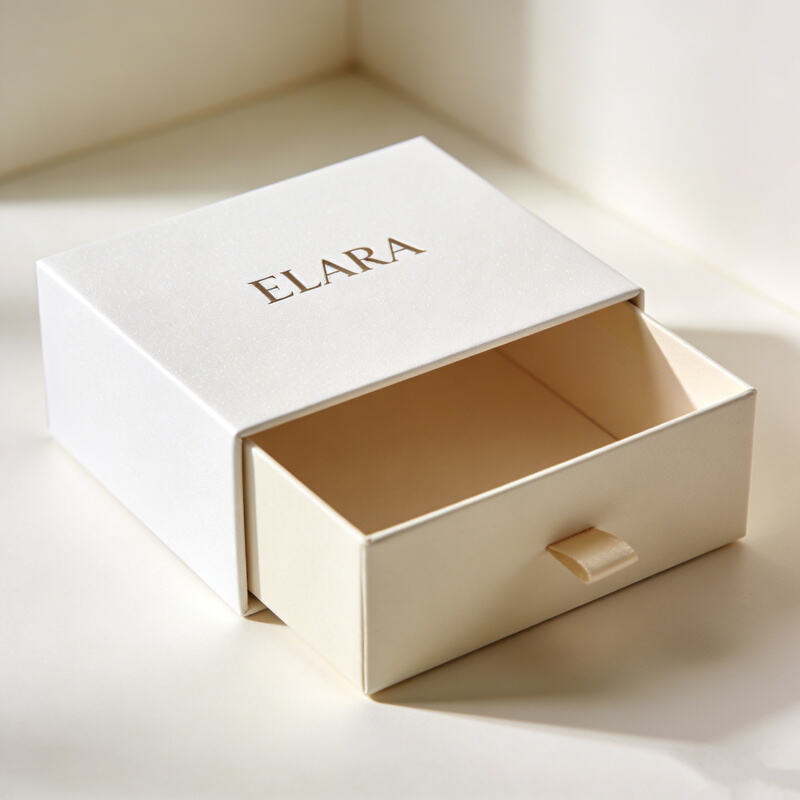 Gift jewelry packaging paper box foldable design with insert for easy assembly and beautiful product presentation
