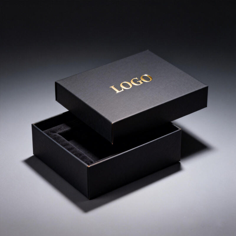 Jewelry box with bag for necklace includes a velvet box and a matching drawstring pouch for complete packaging