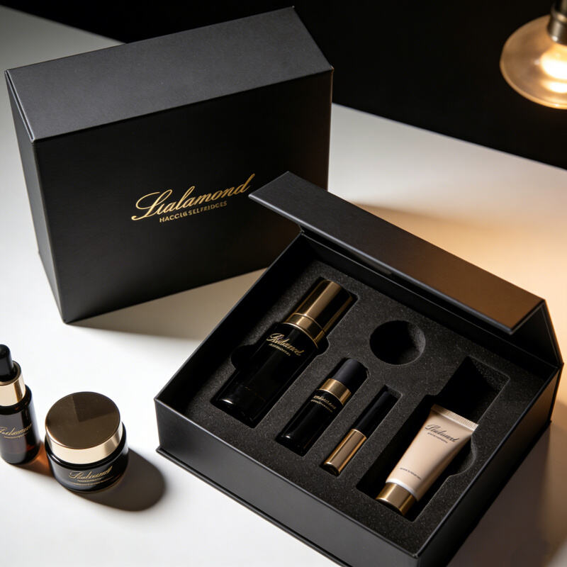 Custom Logo Printing Cardboard Cosmetic Paper Box for Perfume Bottles and Cosmetic Products Gift Set