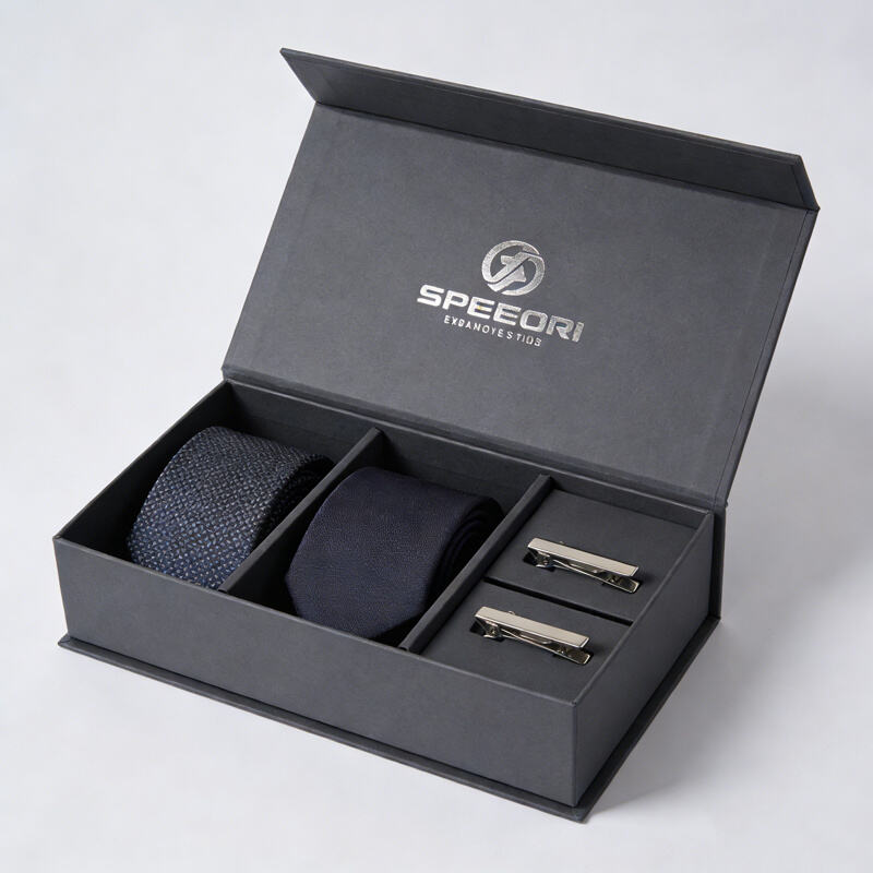 Elegant magnetic closure clothing packaging box with velvet finish and ribbon bow for luxury gift presentation