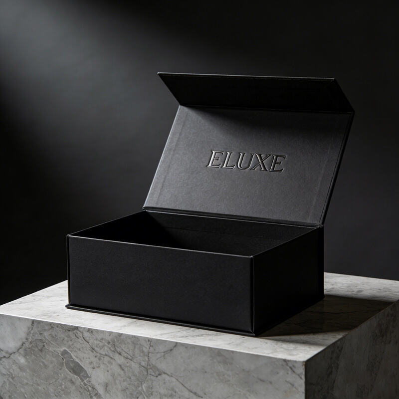 Magnetic gift paper box for candle jar and cosmetics with secure closure and custom print