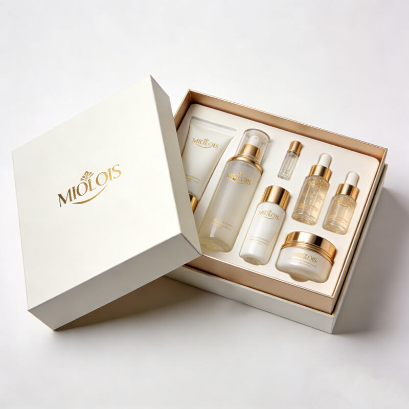 Cosmetic Box Packaging Luxury for Lip Gloss and Makeup Sets with Clear Window Display and Logo