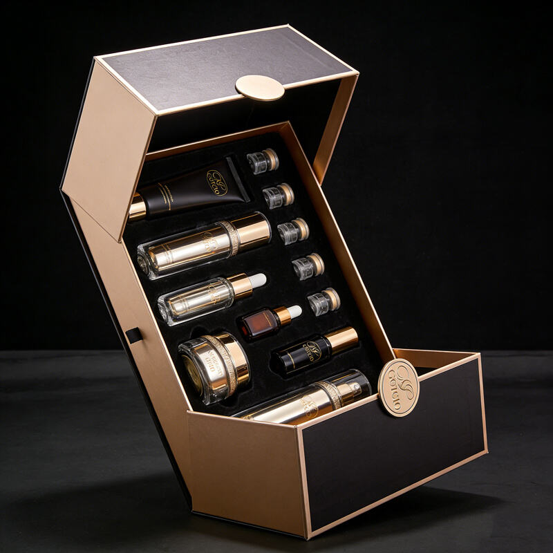 Fragrance Gift Set Cosmetic Cardboard Display Box for Perfume Bottles and Accessories with Logo