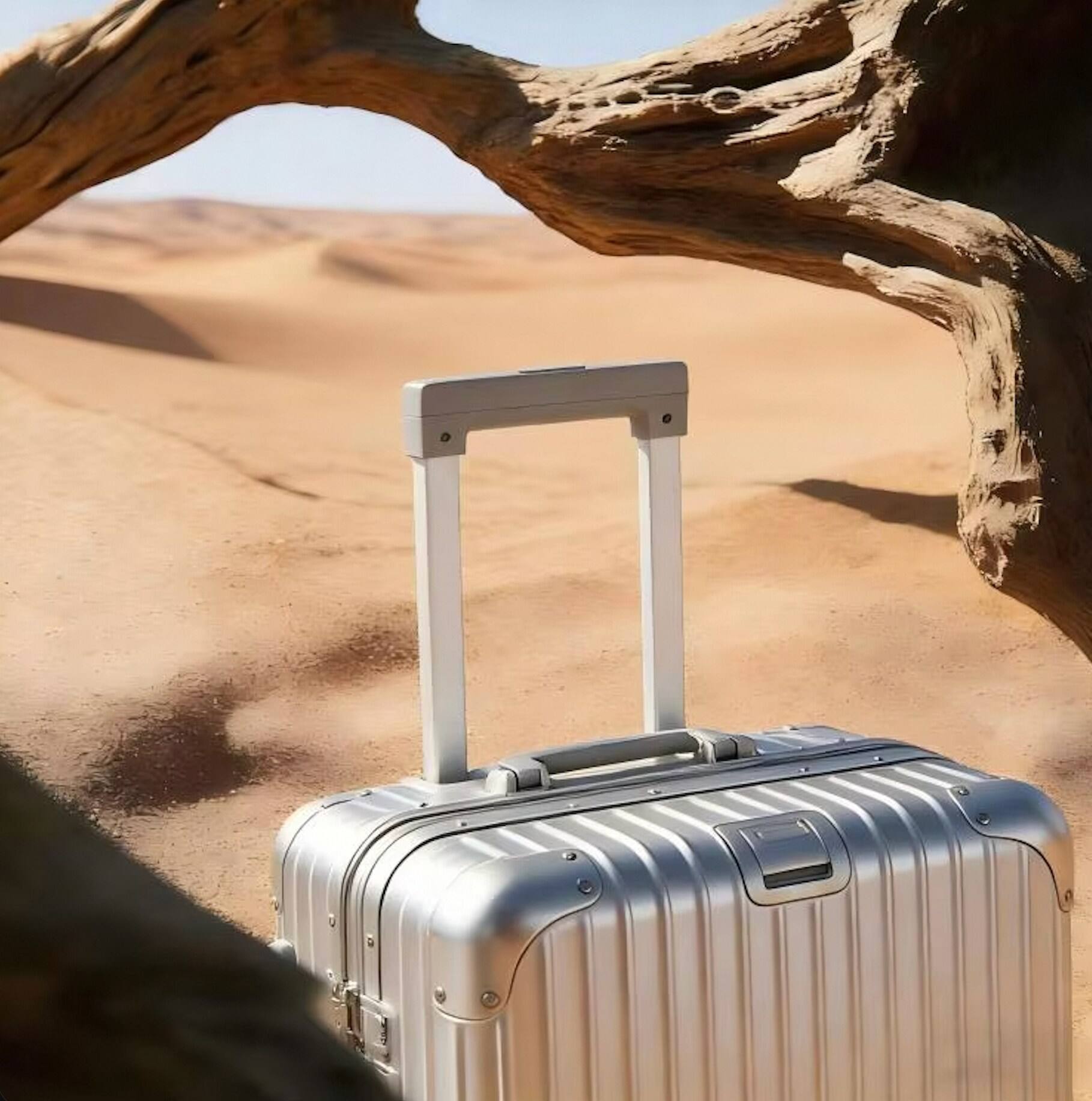 20 inch All Aluminum Suitcase Luggage with TSA Lock Universal Wheels Minimalist Design for Business Travel