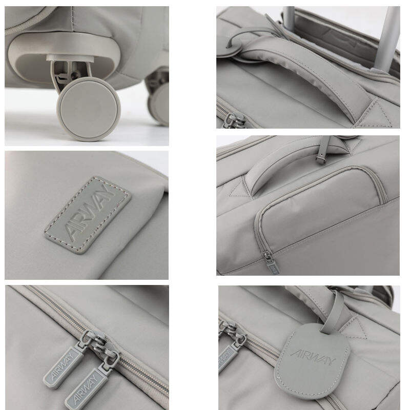 20-Inch Ultra-Light Waterproof Cloth Trolley Luggage Case 24-Password Box Spinner Large Capacity Airway Boarded Suitcase