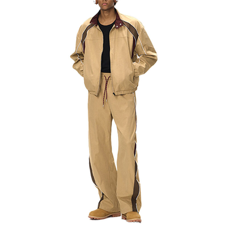 11、26 Spring New Technical Retro Tracksuit, American Racing Jacket & Wide-Leg Casual Pants Set