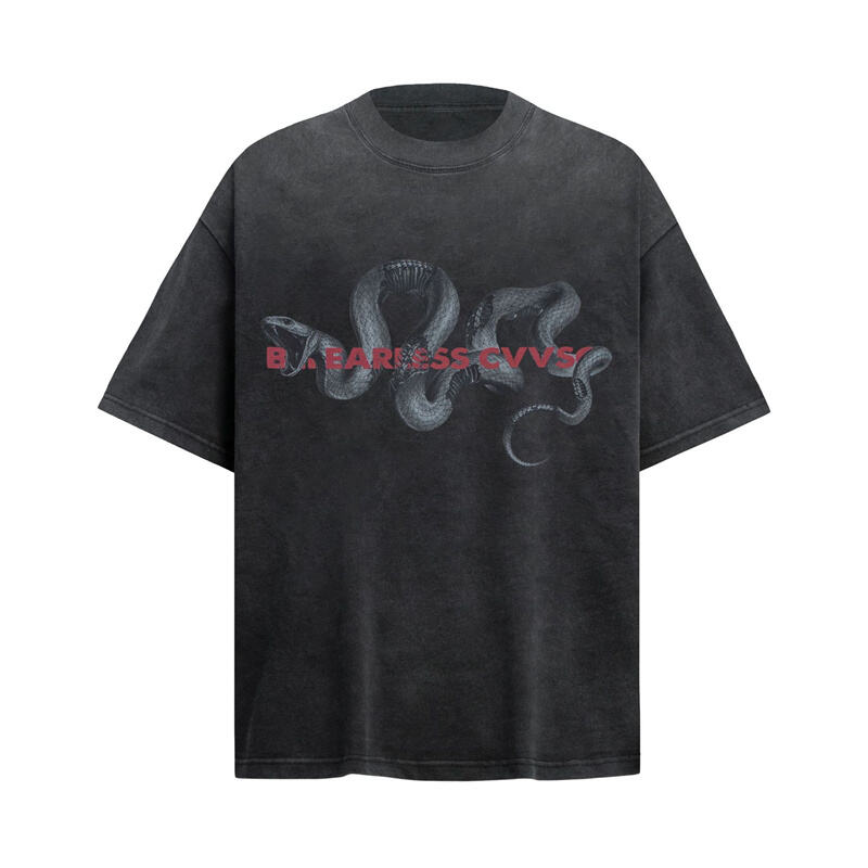 Men's American Streetwear Summer Premium Heavyweight Oversized Tee - Chinese New Year Painting Art Print, Unique Designer Style