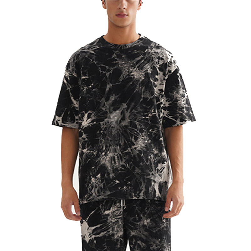 Men's Youth Premium Heavyweight Oversized 100% Cotton Tie-Dye Tee - Summer Streetwear Casual Short Sleeve Top