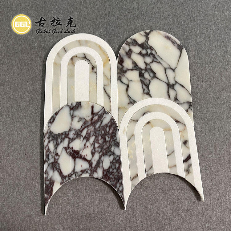 Fashion Style Marble Watetjet Mosaic For Wall Backsplash Marble Decor