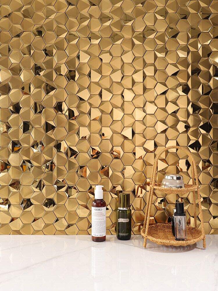Exploring the Versatility of Golden Mosaic Tiles in Modern Interior Design