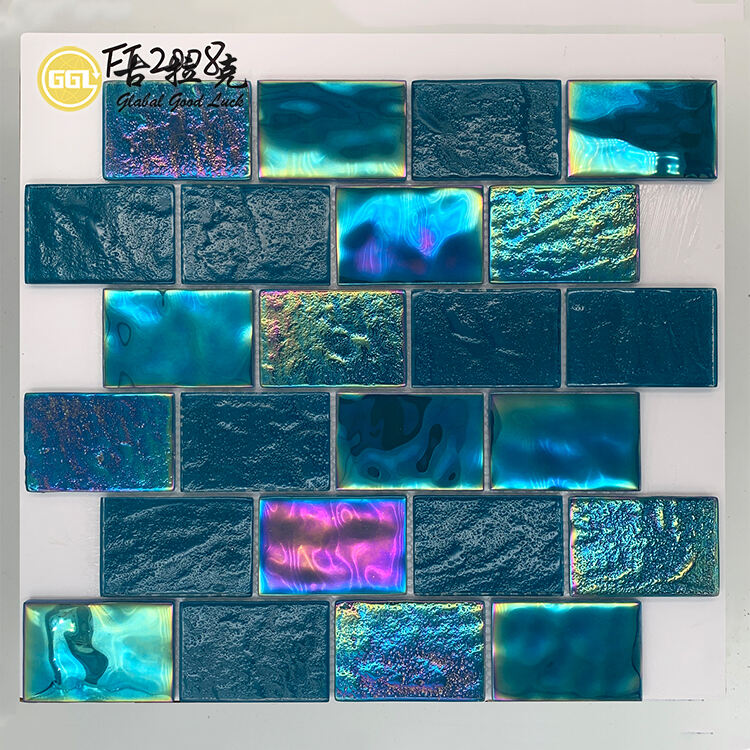  Iridescent Glass Mosaic for Wall Decoration And Pool Tile