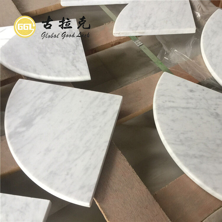 Carrara White Marble Bathroom Shower Corner Shelf Soap Dish