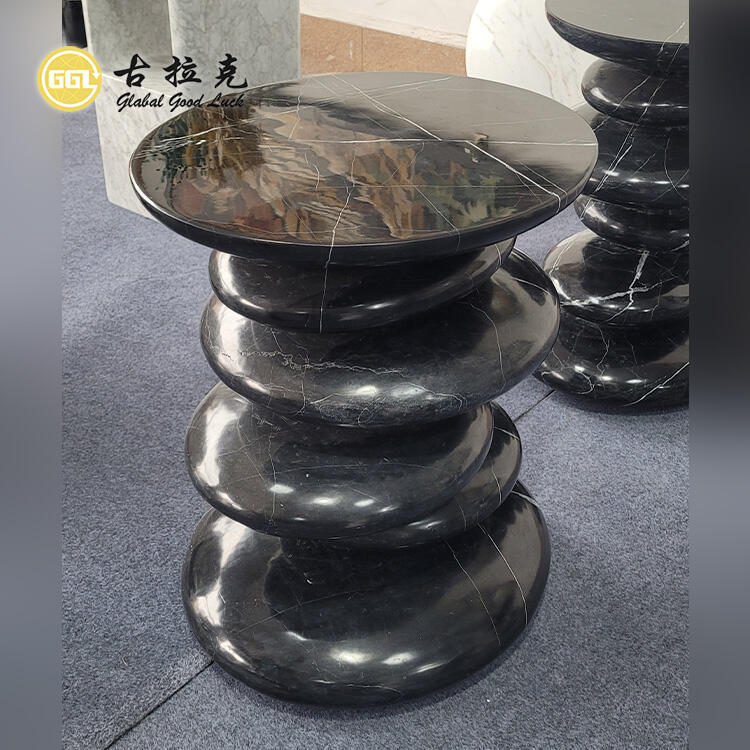 Stone Chair Unique Design Nero Marquina Marble Black Natural Stone