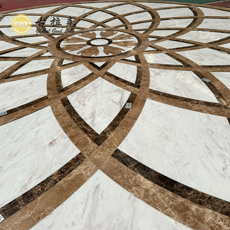 Luxury Mosaic Tile Medallions Motif Pattern Floor Design Waterjet Marble Mosaic Tile 