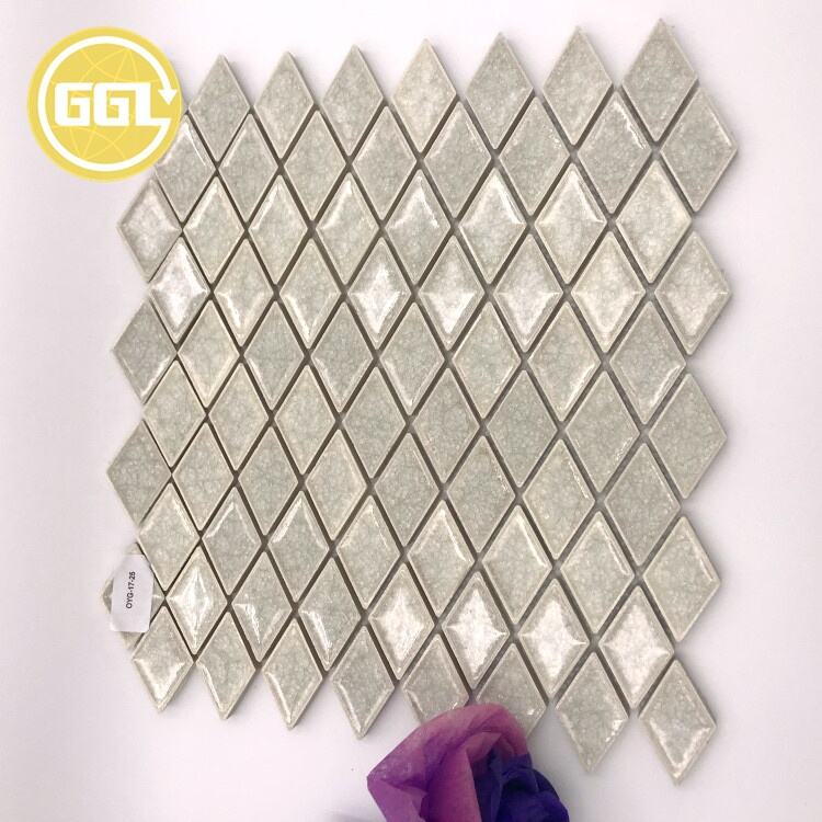 Cracked Diamond Ceramic Mosaic Tiles For Bathroom Kitchen Wall Tile