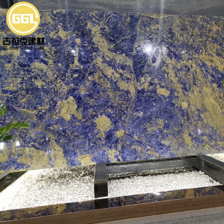 Blue Marble Slab for Wall Decoration Countertop Table Project