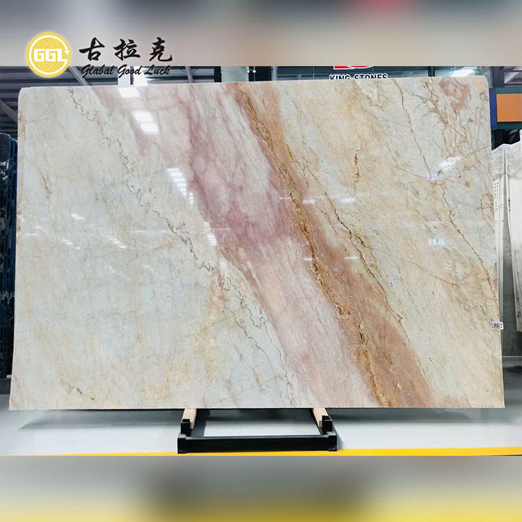 Pink Rosa Aurora Marble Slab for Interior Decorative and Floor Wall Countertop