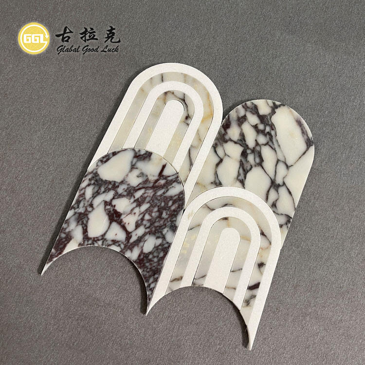 Fashion Style Marble Watetjet Mosaic For Wall Backsplash Marble Decor