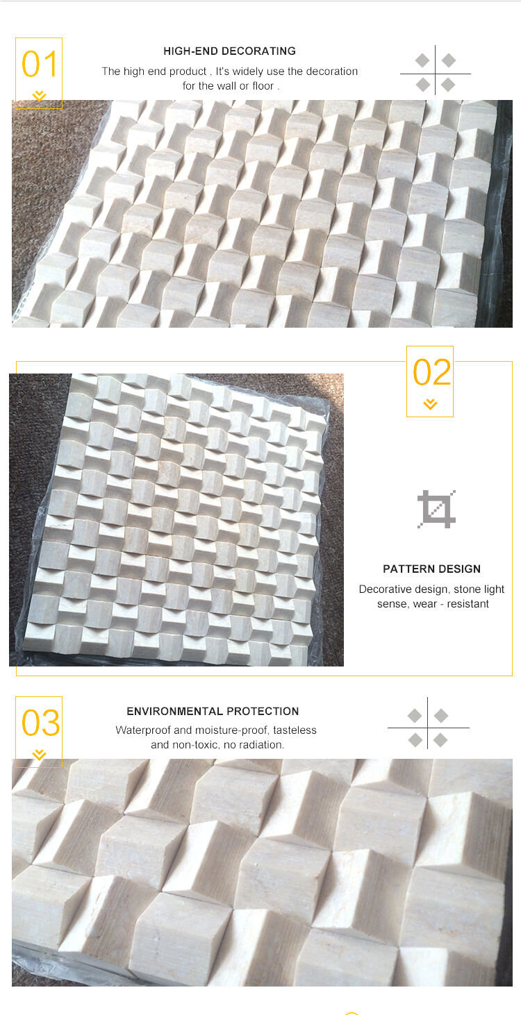 Crema Marfil Marble Basket Weave Marble Mosaic For Wall Tiles