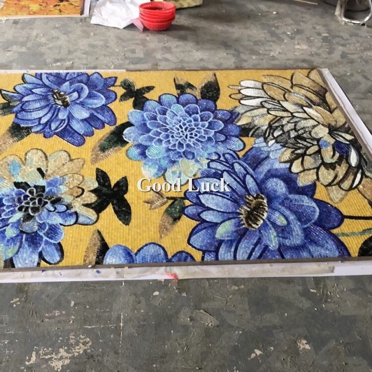 Decorative Handmade Glass Mosaic Tile Art Wall Mural Decor