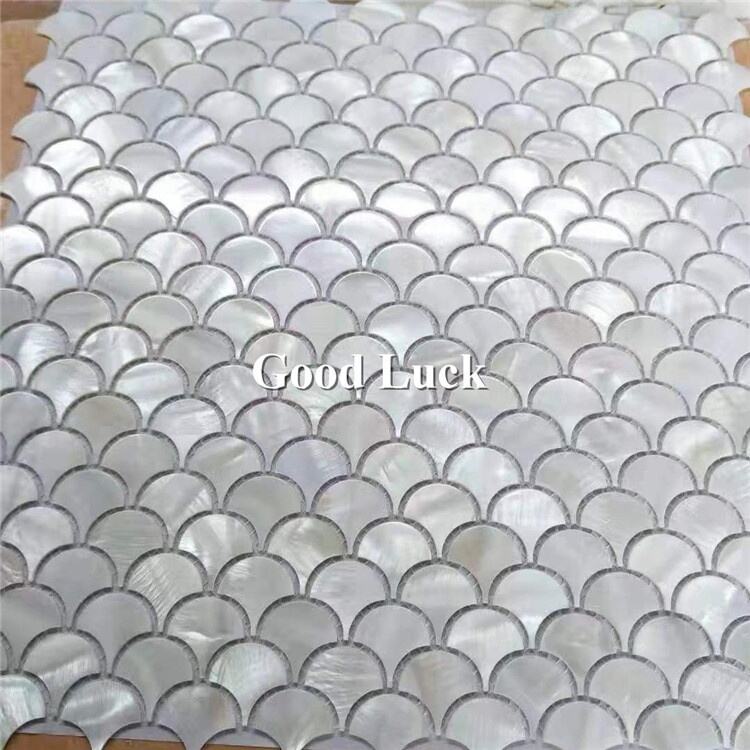 Shell Mosaic Mother Of Pearl Shell Mosaic Tile Fan Design Mosaic 