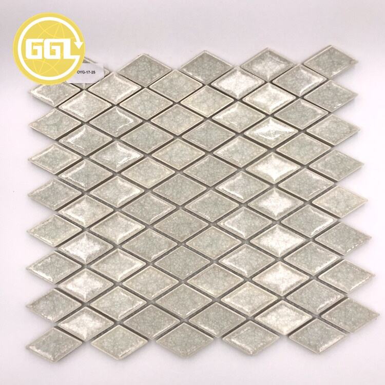 Cracked Diamond Ceramic Mosaic Tiles For Bathroom Kitchen Wall Tile